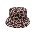 Close-up shot of a trendy leopard print bucket hat for women with detailed brim stitching - M(56-58cm) / Tan Leopard Style (C)