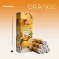 Mahendra orange incense sticks set with aromatic sticks and packaging in warm orange tones - Orange