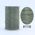Army green woven wax cord for DIY jewelry making on bulk spool, code number 110 - 110 Military Green / 1.0mm 160m