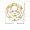 Blue/Green Rhinestone Concentric (VG162)