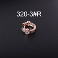 Rose gold heart huggie earring with micro-pave cubic zirconia crystals for women - Heart - Rose Gold (3# Rose Gold)