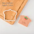 3D fireplace shaped fondant cookie cutter made of white plastic, size 8.2x7x1.5cm - Fireplace - Cutter