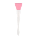 Pink silicone mask applicator brush with white ergonomic handle for skincare - White Handle Pink Head