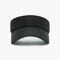 Women's black sun visor hat with decorative bow, UV protection open top cap summer accessory - One Size(Adjustable) / Black