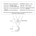 S925 sterling silver double layer necklace with moissanite star and moon pendants - Star Moon White Gold
