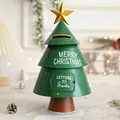 Dunkelgrüner Briefkasten in Weihnachtsbaumform mit Santa-Brief-Aufdruck, 35cm Deko - Grüner Weihnachtsbaum Briefkasten