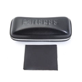 Partagas black PU leather storage case with zipper and cleaning cloth accessories - Black Zipper Storage Case