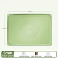 Green 65x45cm thickened silicone baking mat with 5mm thickness and measurement scales - 5mm / 65x45cm / Green