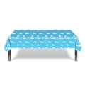 Blue sky and white cloud pattern rectangular disposable tablecloth for themed parties - Tablecloth