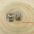 Retro Tibetan silver spacer beads with wheat texture for DIY jewelry, 10x8mm size - 29# (Woven Texture)