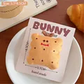 Plush biscuit keychain charm with a smiling face and leaf detail in 5.7x6.5cm size - Hair Clip / 1# Biscuit Doll Hair Clip