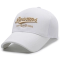 Weiße Mesh-Baseballkappe mit goldener Dreams-Stickerei und ESTD 2024-Designdetails - Verstellbar / Weiß