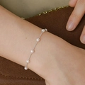 Single Layer Pearl Bracelet (Silver)