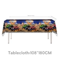 Monster truck theme party tablecloth 108x180cm featuring desert racing car design - Tablecloth 1 Sheet - Truck Style