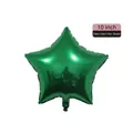 10-inch dark green star foil balloon with metallic finish for wedding and party decor - 10-inch Star Dark Green