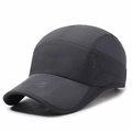 Casquette de baseball légère gris foncé respirante à séchage rapide avec maille filet - Réglable / Gris clair