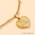 Ciondolo a cuore dorato con trama martellata, dimensione 18mm e peso 2,6g per collane - Cuore Martellato / Oro