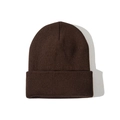Klassieke warme gebreide muts in koffiebruin voor herfst en winter uniseks stijl - Eén maat / koffiekleur