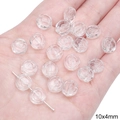 Transparente Spiral-Flachrundperlen 10x4mm für DIY-Schmuckherstellung 20er Set - Flache Runde 10mm (20 Stück/Packung)