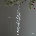 Transparent acrylic snowflake icicle ornament for Christmas tree decor, 32cm length - Transparent Pendant Style I