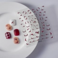 Adesivi per unghie 3D in rilievo con ghirlande di rose rosa e motivi di viti per fai da te - Stile Ghirlanda di Rose Rosa (FEB-525)