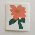 Absorbent cellulose sponge cloth with pink flower print for kitchen cleaning - Sunflower