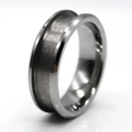 Anneau vierge en acier au tungstène argenté avec rainure centrale pour bijoux DIY personnalisés - US 6 / Bague Vierge Argent 8mm / Argenté