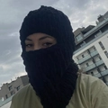 Black knitted Balaclava with devil horns for adult Halloween costume and winter warmth - 57-59cm / Black Plain Balaclava