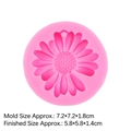 Stampo in silicone margherita per artigianato aromaterapia con diametro esterno 7,2 cm - Stile 1 (15-946) / Rosa