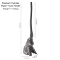 Elephant cast iron paper towel holder with long trunk for vertical roll storage - Elephant Shape