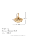 Mini Ginkgo Leaf Charm - Gold