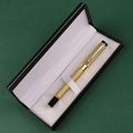 Elegant gold textured business fountain pen presented in a premium black gift box - Dragon Matte / Gold / Boxed / Gold