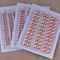 Natural freshwater button pearls in pink, purple and champagne shades for DIY jewelry - Purple 6A