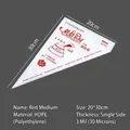 Red medium disposable HDPE piping bag size 20x30cm for cream cake decorating - Bag / M / Red