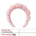 Pink velvet padded cloud headband for women, thick hair accessory measuring 17x18x4cm - 9-velvet Light Pink Headband