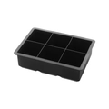 Stampo per cubetti di ghiaccio in silicone nero a 6 griglie quadrate per bar - 6-Griglia Quadrato / Nero