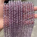 7A Natural Brazilian Amethyst crystal beads in translucent light purple finish - 10mm approx 37pcs / 7A Natural Brazilian Ice Transparent Amethyst