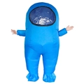 Adult blue inflatable astronaut suit for cosplay party themed as popular crewmate - Space Werewolf Blue / One Size