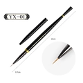 Professional nail art liner brush with 7mm fine tip for detailed painting and gel lines - Nail Fish-Shaped Medium Liner Brush YX01