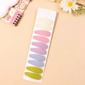 Set of 10 floral fabric drop hair clips in five pastel colors on a white card display - Combination 4