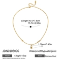 Golden padlock necklace with heart charm and micro-inlaid rhinestones in stainless steel - Padlock Heart Pendant Necklace