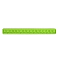 Green 30cm silicone ruler with pop-it bubbles and 12-inch markings for kids - Green