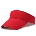 Classic red open top sun visor hat in cotton twill for outdoor sports and running - Red