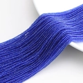 Strands of faceted dark blue crystal glass beads for DIY jewelry making and beadwork - 1MM String Approx 190pcs (Actual Size 2MM) / Medium Blue & White