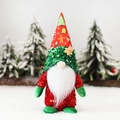 Christmas sequined gnome plush with gingerbread man pattern hat and white beard decoration - Male Style (D-BJ88)