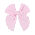 5.4-inch pink jacquard cotton bow hair clip with textured fabric and ribbon design - Pink(14)