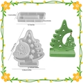 Siliconen mal set voor kerstboom en basis voor DIY hars decoraties en fotolijstjes - Siliconen / Kerstboom Hangende Bel - Fotolijst