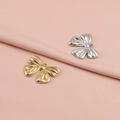Pendentifs nœuds en acier inoxydable poli finitions or et argent sur tissu doux - Style de Noeud 3#