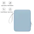 Custodia per laptop blu chiaro impermeabile e minimalista con maniglia e doppia cerniera - Azzurro