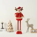 Christmas reindeer plush doll in red gold snowflake outfit with gift box, 120cm height - Telescopic Reindeer (Large)